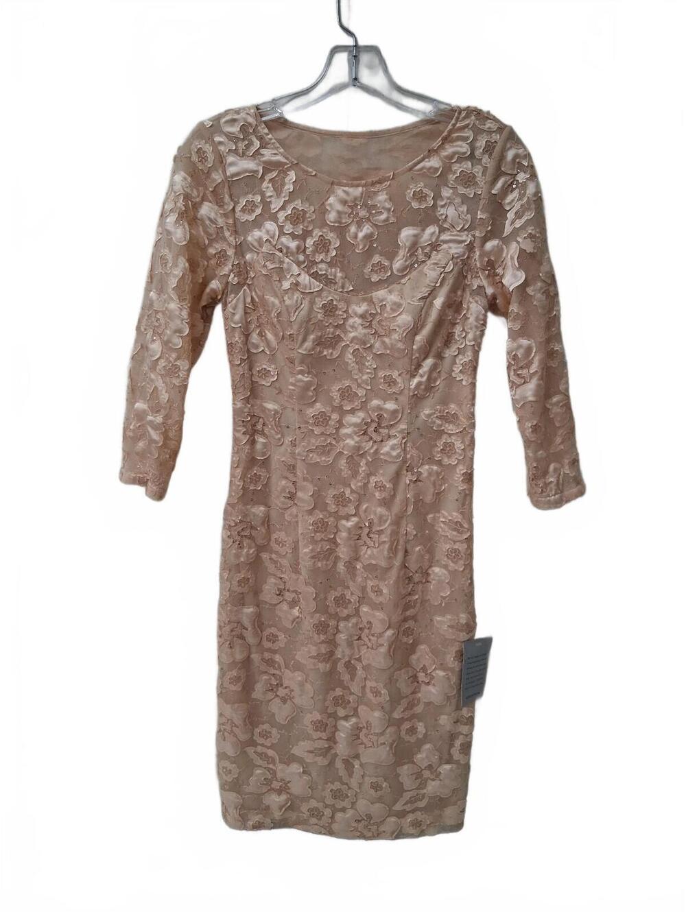Sue Wong Size 4 Peach Lace Dress